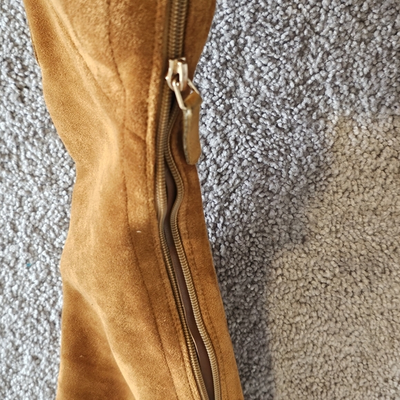 VERO CUOIO CAMEL SUEDE THIGH HIGH BOOTS 6.5 - Picture 8 of 15